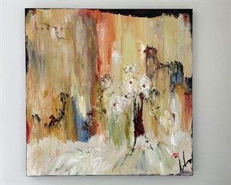 Abstract Artwork / Painting, Signed by Artist (approx. 48" L x 48" H)