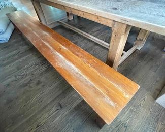 Pair of Wooden Benches (each approx. 108' L x 13.75" W x 18" H)