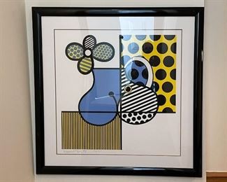 Framed Limited Edition Lithograph, Signed Romero Britto (approx. 36" L x 36" H including frame)