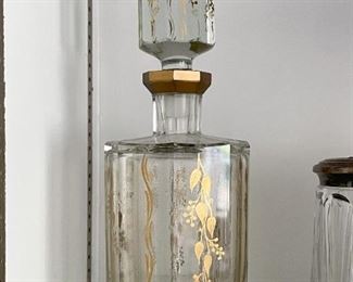 Decanter with Gold Tone Details