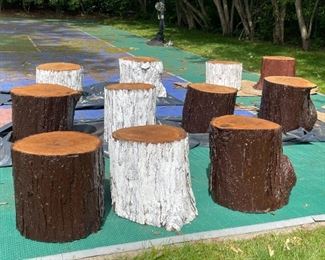 Handmade Tree Stump Side Tables 