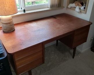 Danish Modern Desk. Top needs TLC