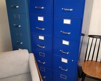 Many filing cabinets in good condition