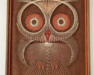#50. Vintage Owl string art $35.00
