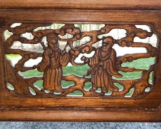 ITEM 13: Antique carved robe rack. 5'9"(L) X 18" (W) X 5'5" (H) $750