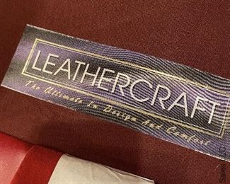 ITEM 15: Leathercraft red leather club chair, excellent condition. Generous proportions. $825