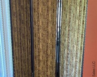 ITEM 16: Metal frame screen with fabric panels, 72.25” 56.5” $85