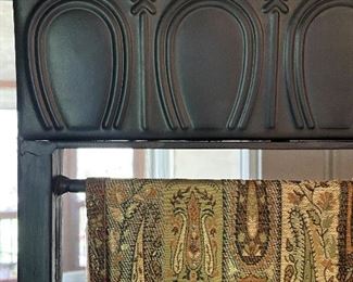 ITEM 16: Metal frame screen with fabric panels, 72.25” 56.5” $85