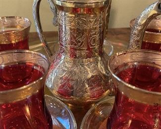 ITEM 21: Moroccan brass tea set $95