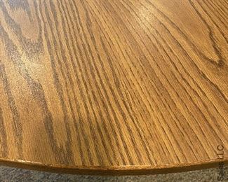 ITEM 19: Round oak pedestal table. 5' Round. 5'X 29 1/2" (H) $225