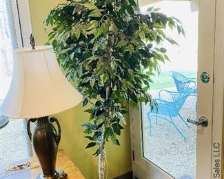ITEM 28: Faux ficus tree $48