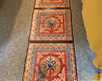 ITEM 33: Wool prayer rug from Nepal ~2' x 4' $325