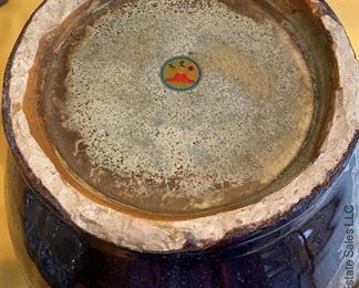 ITEM 22: Large Chinese purple and blue flambé glaze ceramic lobed vase. 13” tall, 9” wide $1,100