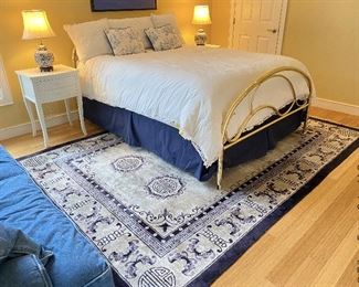 ITEM 42: Queen brass bed. Mattress and box spring can be included if requested. $195