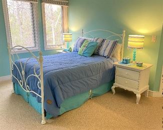 ITEM 59: Queen and matching ITEM 59a: Twin (not shown) metal beds. queen $275 twin $195
