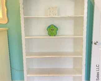 ITEM 65: White 5 shelf Bookcase, 40"X73" $195