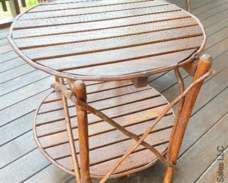 ITEM 76: Adirondack single rocker with side table $175