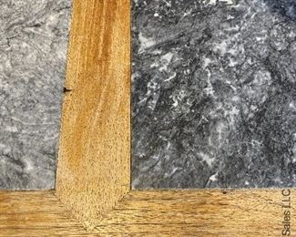 ITEM 78: Antique Chinese marble inset panel two-sided desk 55" (L) X 28" (W) X34" (H) $1,400