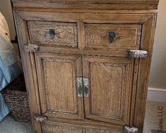 ITEM 79: PAIR Antique Chinese cabinets - used at nightstands. 25"(L) X 19 3/4" (W) X 33” $495