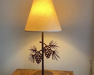 ITEM 80: PAIR metal pinecone lamps $65