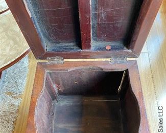 ITEM 88: Antique Chinese commode with inlay. Missing inlay as shown. $225