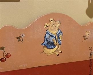 ITEM 93: Vintage Tracy Porter Stonehouse Farm child’s cabinet. 26" (L)X18 1/2 " (W) X49" (H) $295