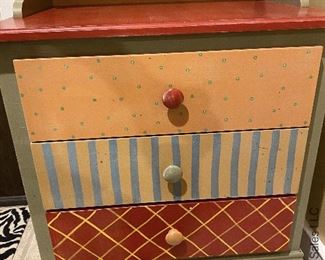 ITEM 93: Vintage Tracy Porter Stonehouse Farm child’s cabinet. 26" (L)X18 1/2 " (W) X49" (H) $295