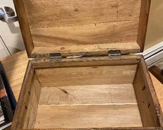 ITEM 95: Chinese box with brass hardware, approximately 13” x 9” x 9” $75