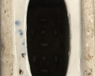 ITEM 98: 20th century blue and white rectangular vase $35