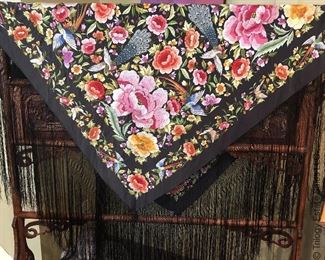 ITEM 103: Intricately embroidered silk shawl $395