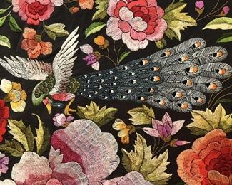 ITEM 103: Intricately embroidered silk shawl $395
