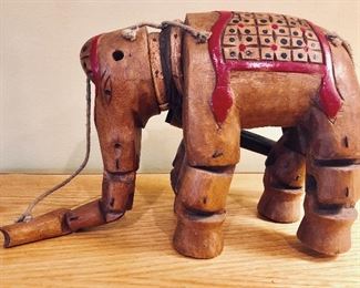 ITEM 110: Chinese wooden elephant marionette $25