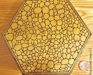 ITEM 109: Faux shagreen tin $18