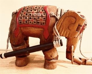ITEM 110: Chinese wooden elephant marionette $25