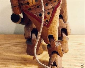 ITEM 110: Chinese wooden elephant marionette $25