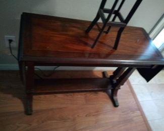 13.nice antique table drop leaf on both ends $75 mahogany