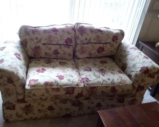 THERE ARE 2 OF THESE. BACK OF BACK CUSHIONS HAVE DAMAGE, BUT CAN NOT BE SEEN UNLESS YOU TURN THEM AROUND $20 EA. 