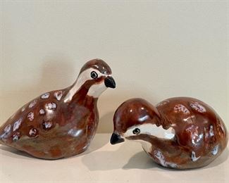 Item 32:  (2) Pottery Birds:  $22/Pair                                                                                                 Tallest - 3.75"