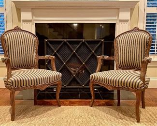 Item 15:  (2) Upholstered Armchairs - 23.5"l x 19.5"w x 38"h:  $345