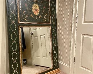 Item 112:  Design Piece! Hand Painted Trumeau Mirror - 44" x 64":  $475