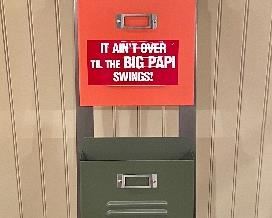 Item 113:  Pottery Barn Standing Filing Unit - 10.5" x 56.5":  $34