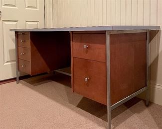 Item 6:  Mid Century 5-drawer Desk - 64.25"l x 28.25"w x 28.5"h:  $375  