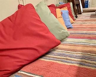Item 310:  Pillows! Look how nicely they match the rugs! $80 for all