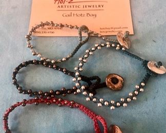 Item 297:  (4) Gail Hotz Bay Beaded Bracelets:  $10/Each