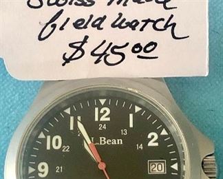 Item 303:  L.L. Bean Swiss Made Field Watch:  $45