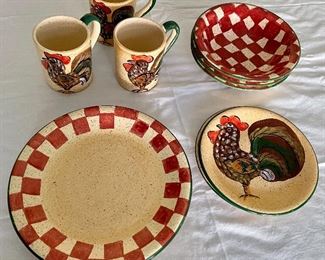 Rooster Italian Plates: $125 for set