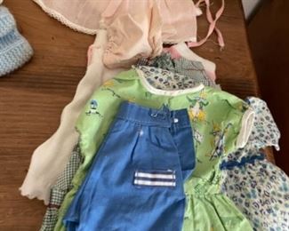Antique baby clothes and shoes 