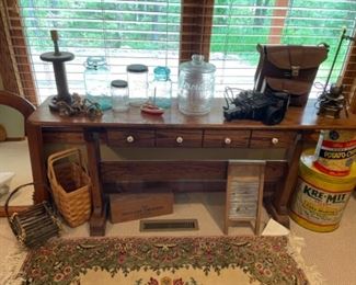 Antique decor, vintage console table 