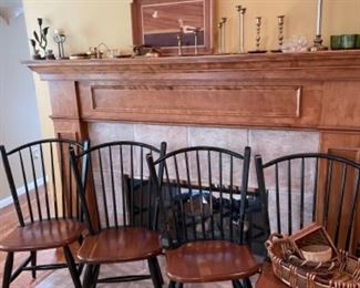 6 vintage wood chairs 