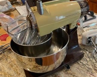 Stand mixer with attachments